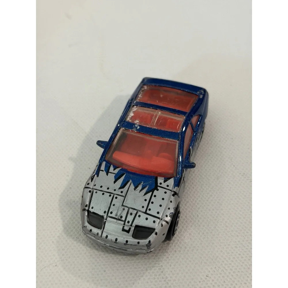 Matchbox Superfast #61 Blue Nissan 300ZX Diecast Car 1:64 Silver Metal Print